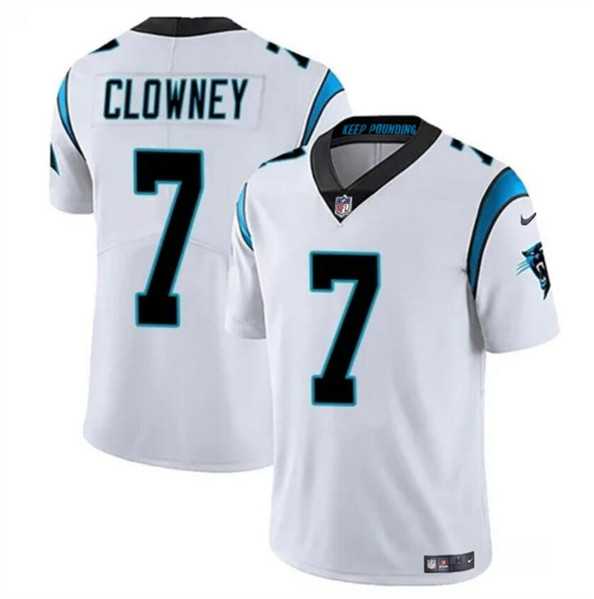 Men & Women & Youth Carolina Panthers #7 Jadeveon Clowney White Vapor Limited Football Stitched Jersey->cleveland browns->NFL Jersey